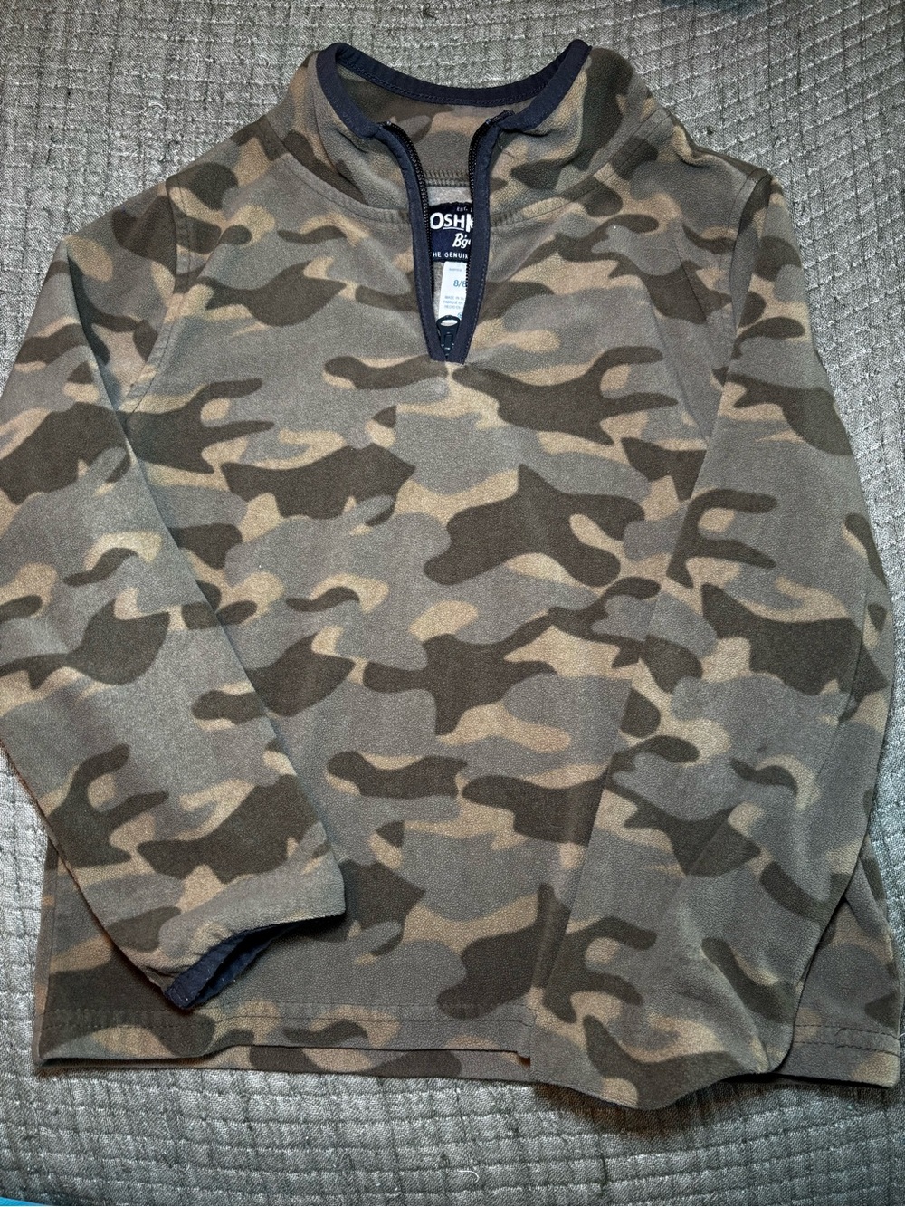 OshKosh B'gosh Men's Camo Zip-Up Sweater - Green, Brown, Tan